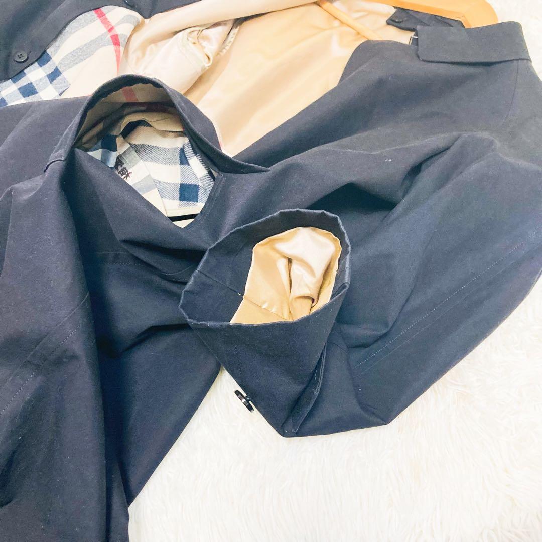 美品✨ BURBERRY ステンカラーコート ブラック ライナー付き L