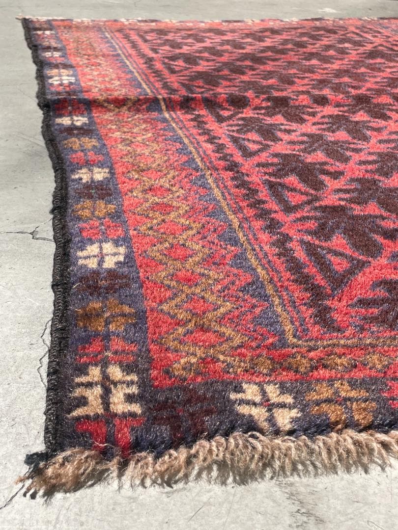 【vintage rug】バルーチ族　ヴィンテージ　アフガン　幾何学模様
