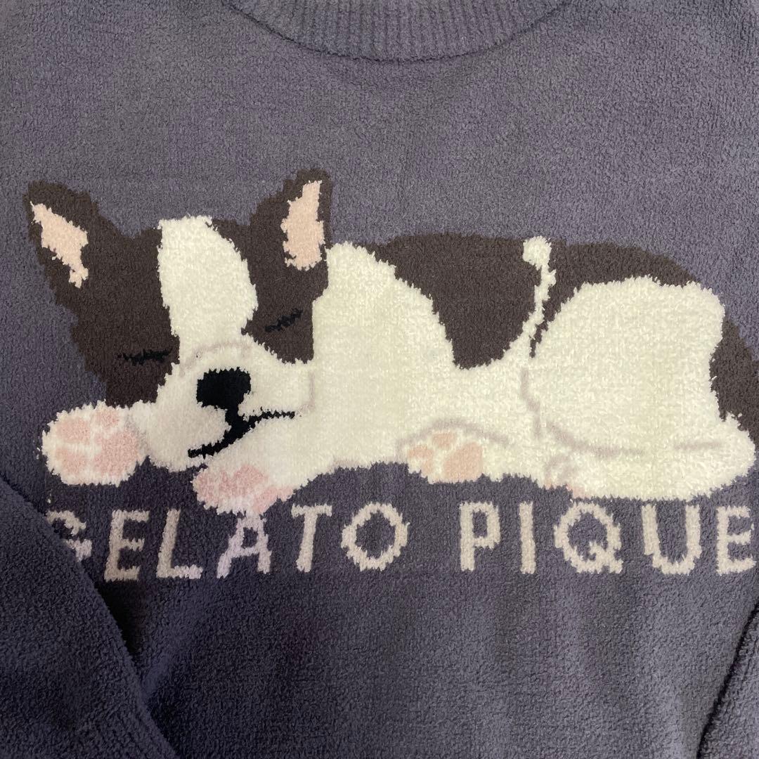 新品未使用　タグ付　ジェラピケ　フレンチブルドッグ　ルームウェア　ネイビー