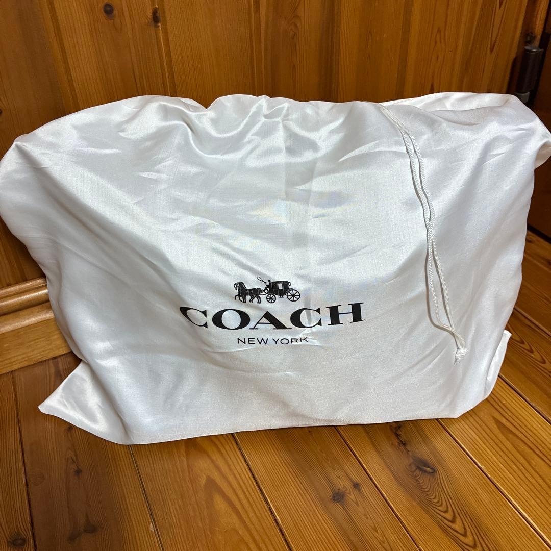 コーチ オールブラックトートバッグ　保存袋付き