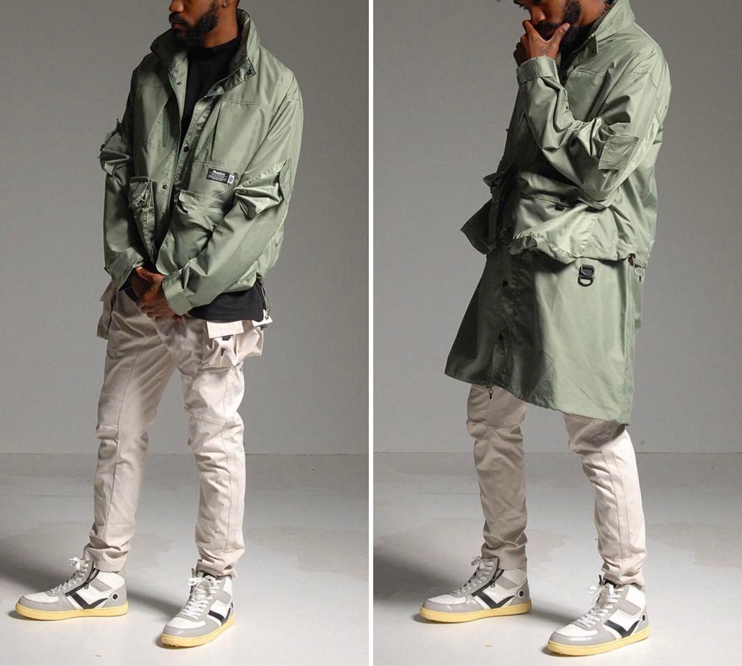 ラッセルノ ゴルフ 2Way カスタム ロング ジャケット カーキ XL 6