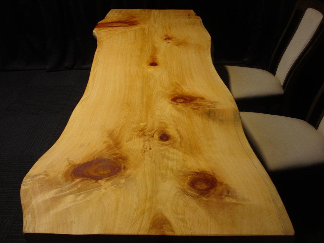 # 884■　檜　ヒノキ　テーブル　ローテーブル　ダイニング　座卓　一枚板