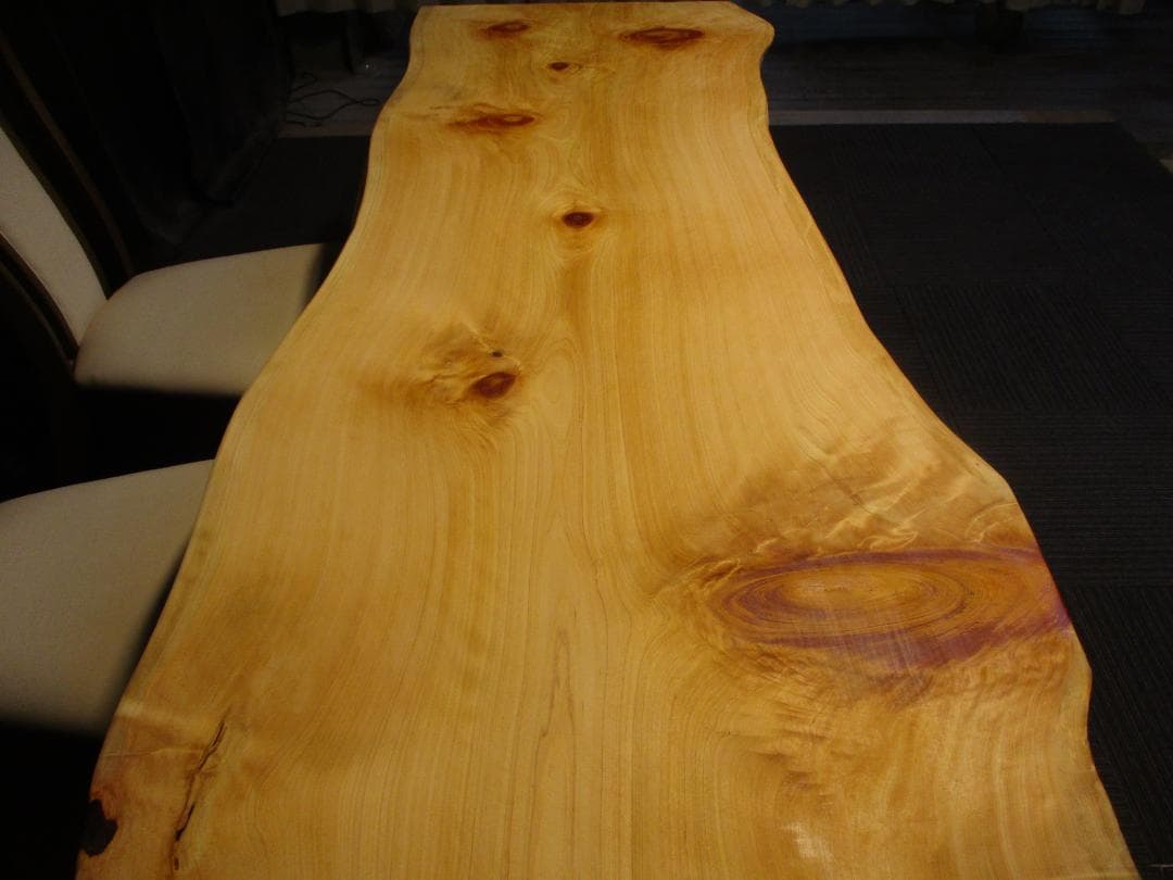 # 884■　檜　ヒノキ　テーブル　ローテーブル　ダイニング　座卓　一枚板