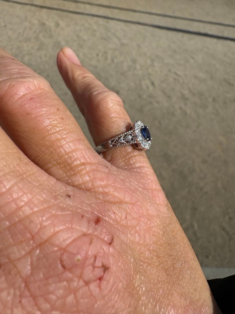 3*5様 ミニバック付【ツツミ】ブルーサファイアのリング 13号