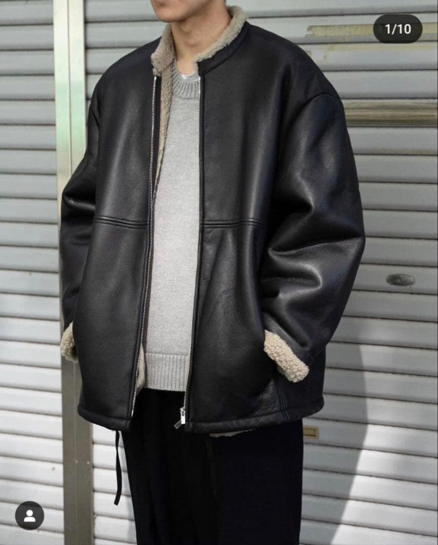 【値下げ】stein oversized mouton zip jacket