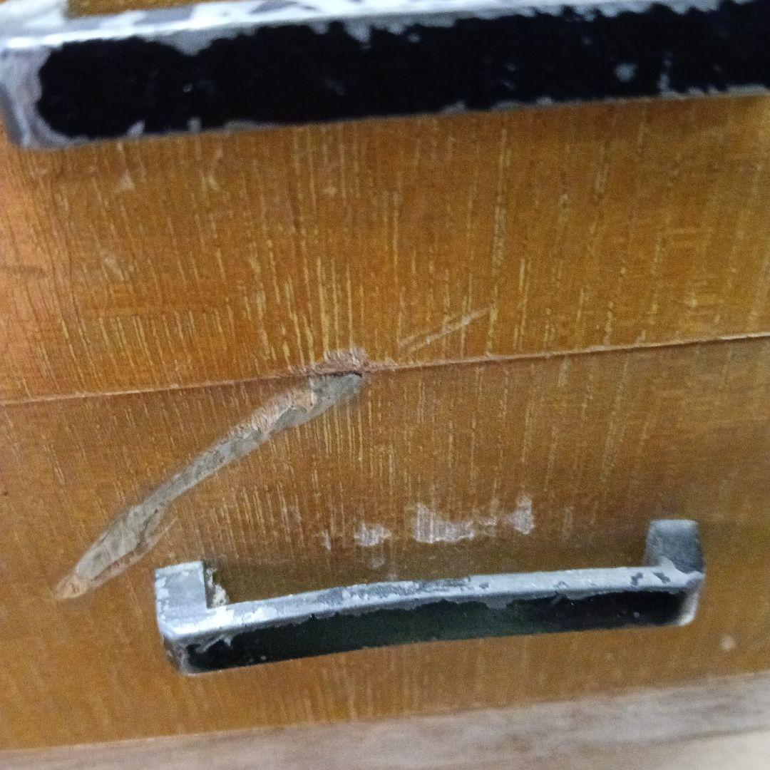 木製キャビネット　昭和レトロ・指物細工・アンティーク・7段