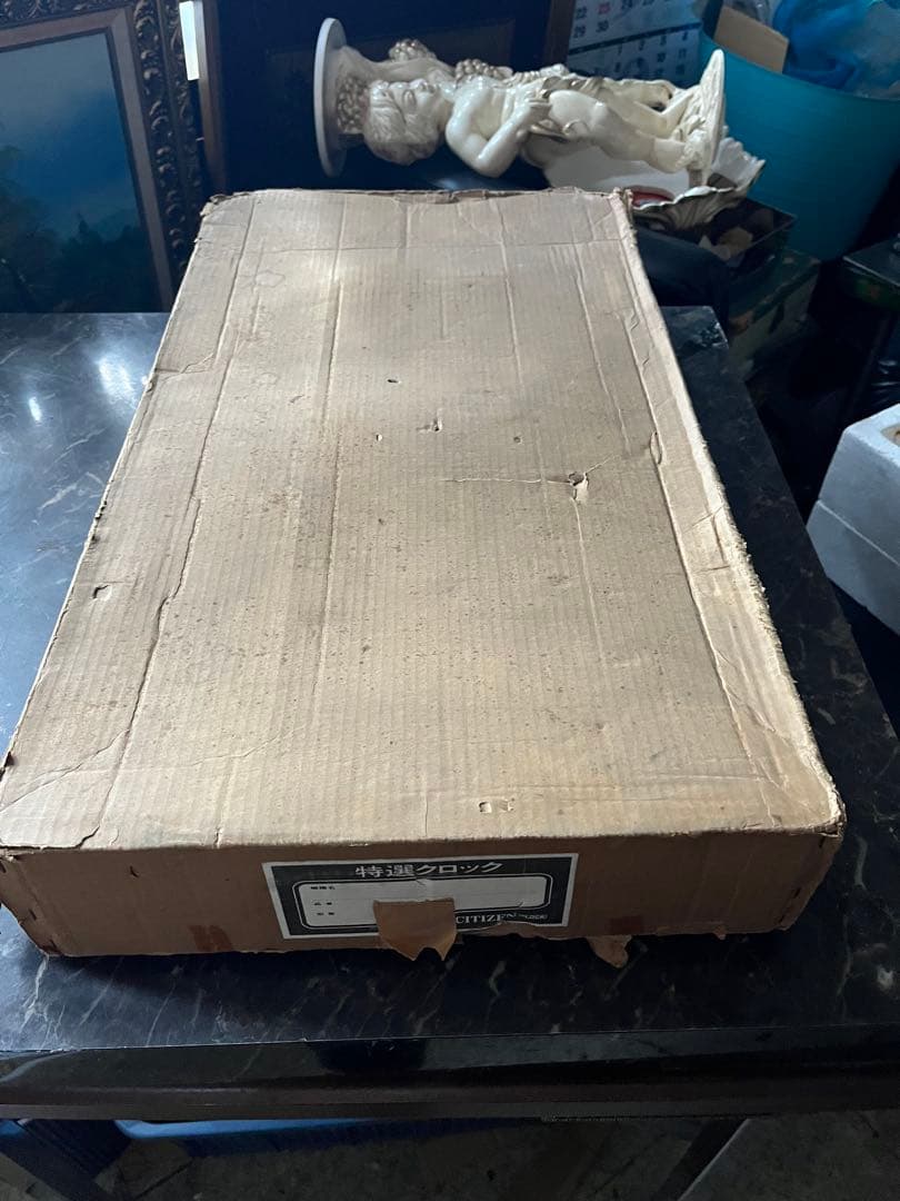 バラのブロンズ調掛け時計、ブロンズ調クォーツ掛け時計、新品時計、デッドストック