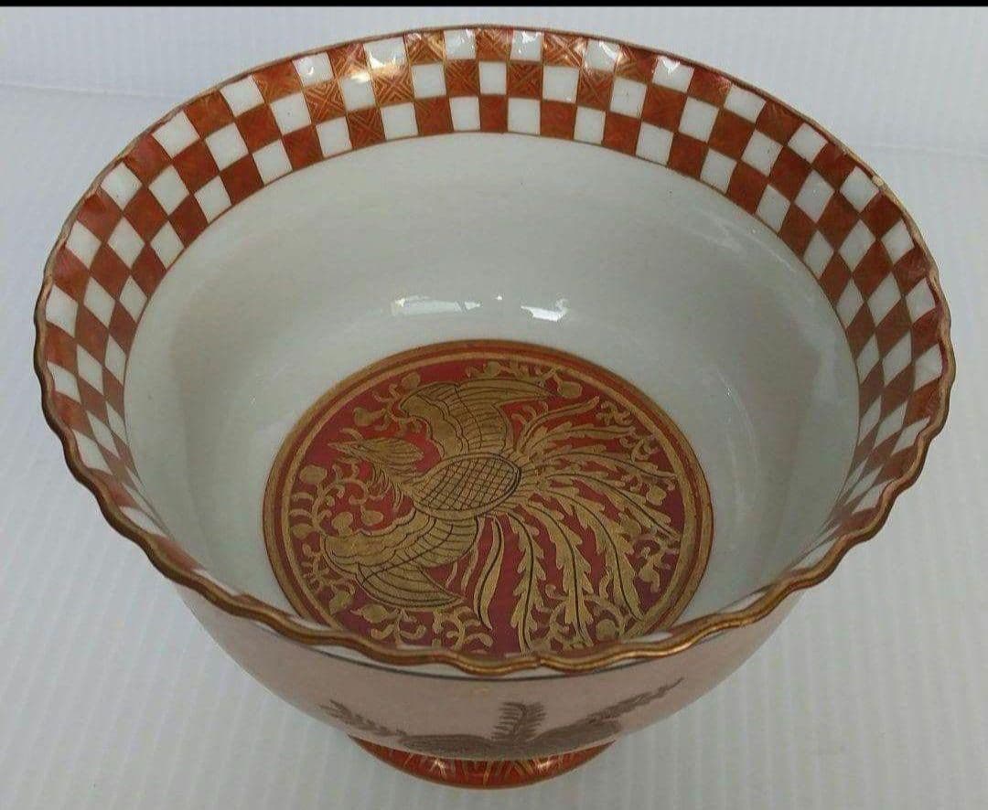 九谷焼 赤絵 鳳凰