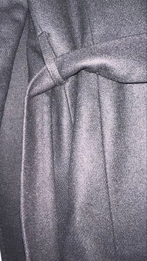 TED BAKER ウール ラップ コート スタンドカラー ロング ベルト　黒