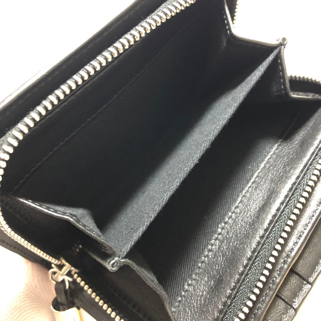 ほぼ未使用　近年モデル✨　ジミーチュウ　二つ折り財布　スタースタッズ　レザー　黒