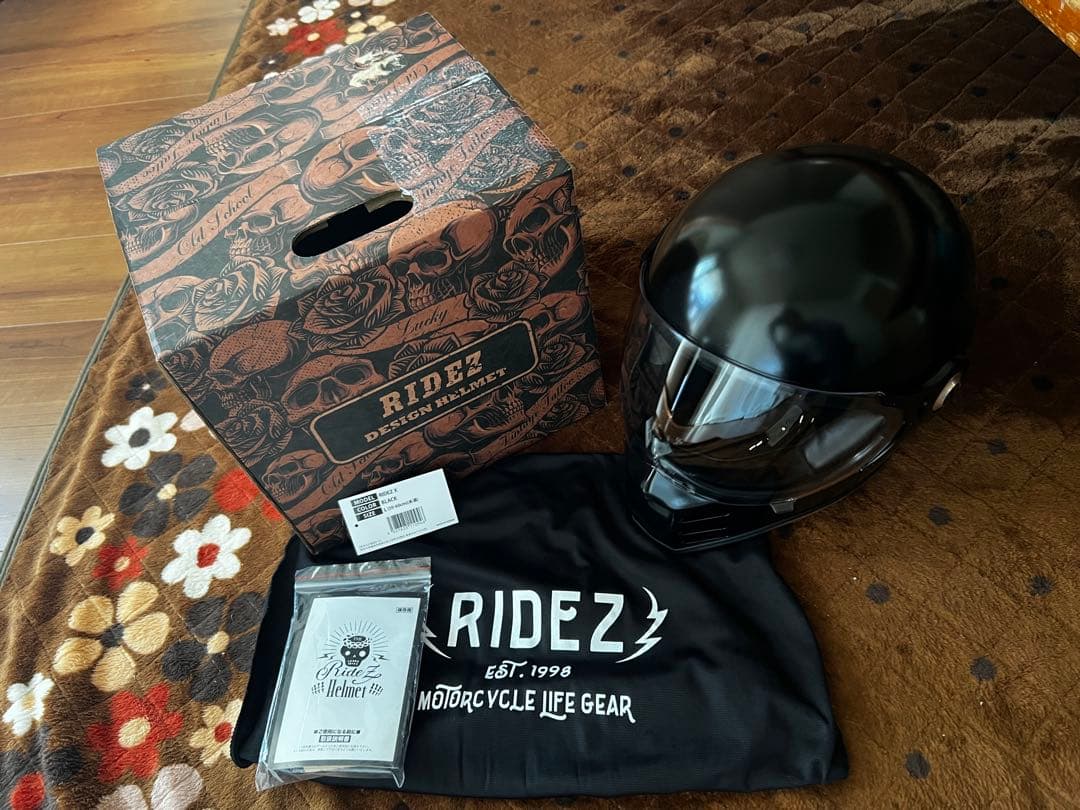 【RIDEZ】「RIDEZ X」フルフェイスヘルメット ブラック Lサイズ