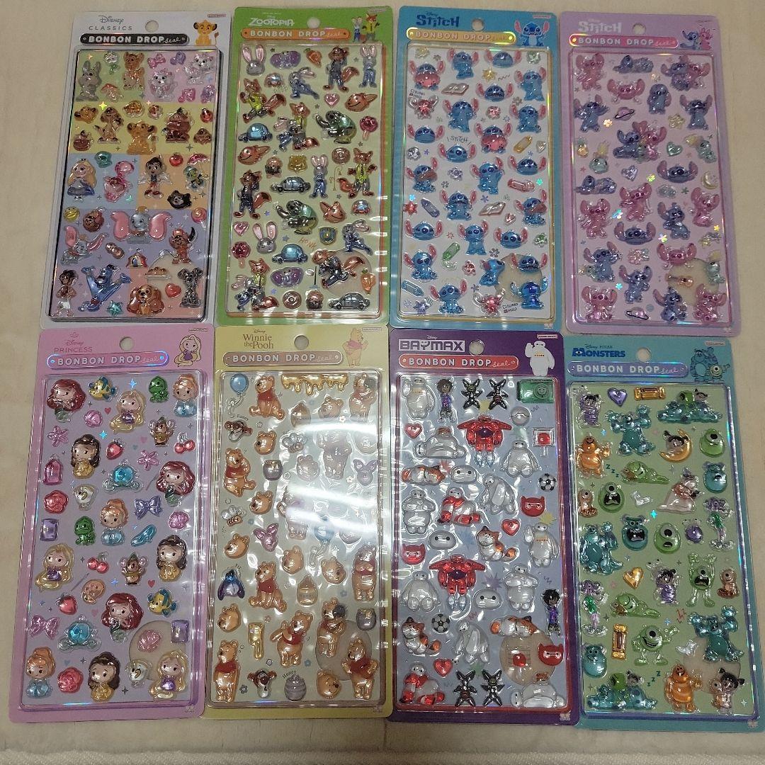 【正規品】ボンボンドロップシール　ディズニー　8種