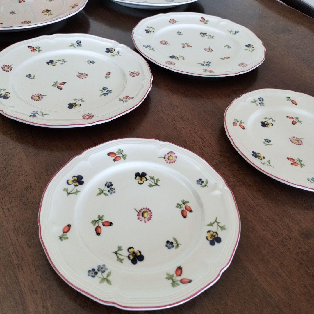 ビレロイ&ボッホ　プチフルール　皿　大中小6枚