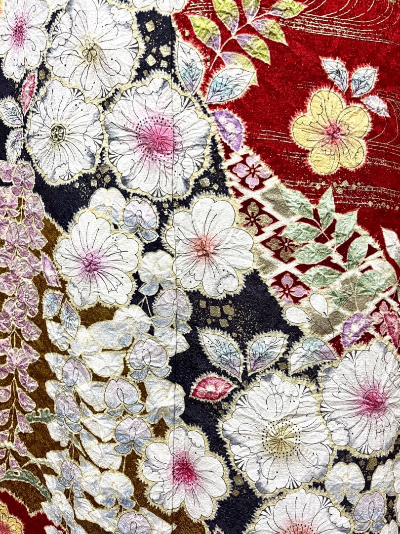 【美おり】FR52163 振袖 高級 翠山工房 正絹 振袖フルセット 辻ヶ花文様