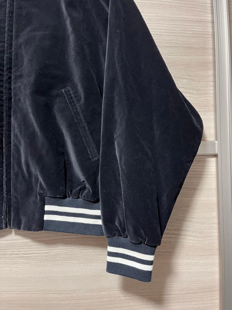 希少L★KEI SING ロサンゼルス・トランプ刺繍 ベロアスタジャン ブルゾン