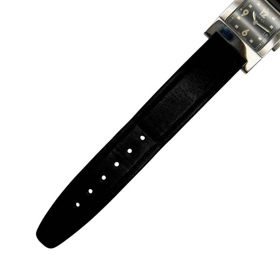 専用GUCCI スクエア デイト ブラック文字盤 メンズ 腕時計 1307