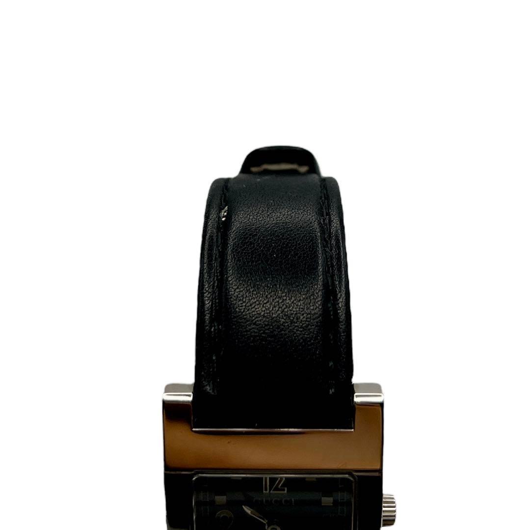 専用GUCCI スクエア デイト ブラック文字盤 メンズ 腕時計 1307