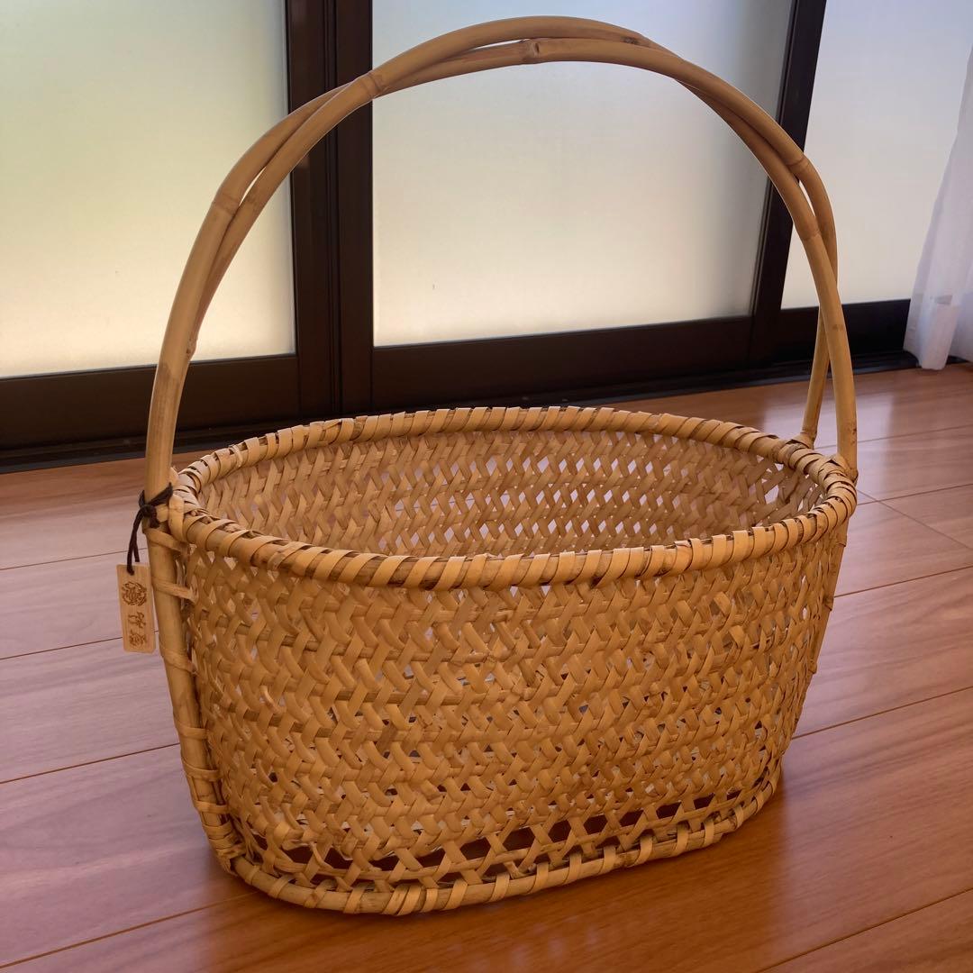 竹かご　中古　根曲竹　竹虎
