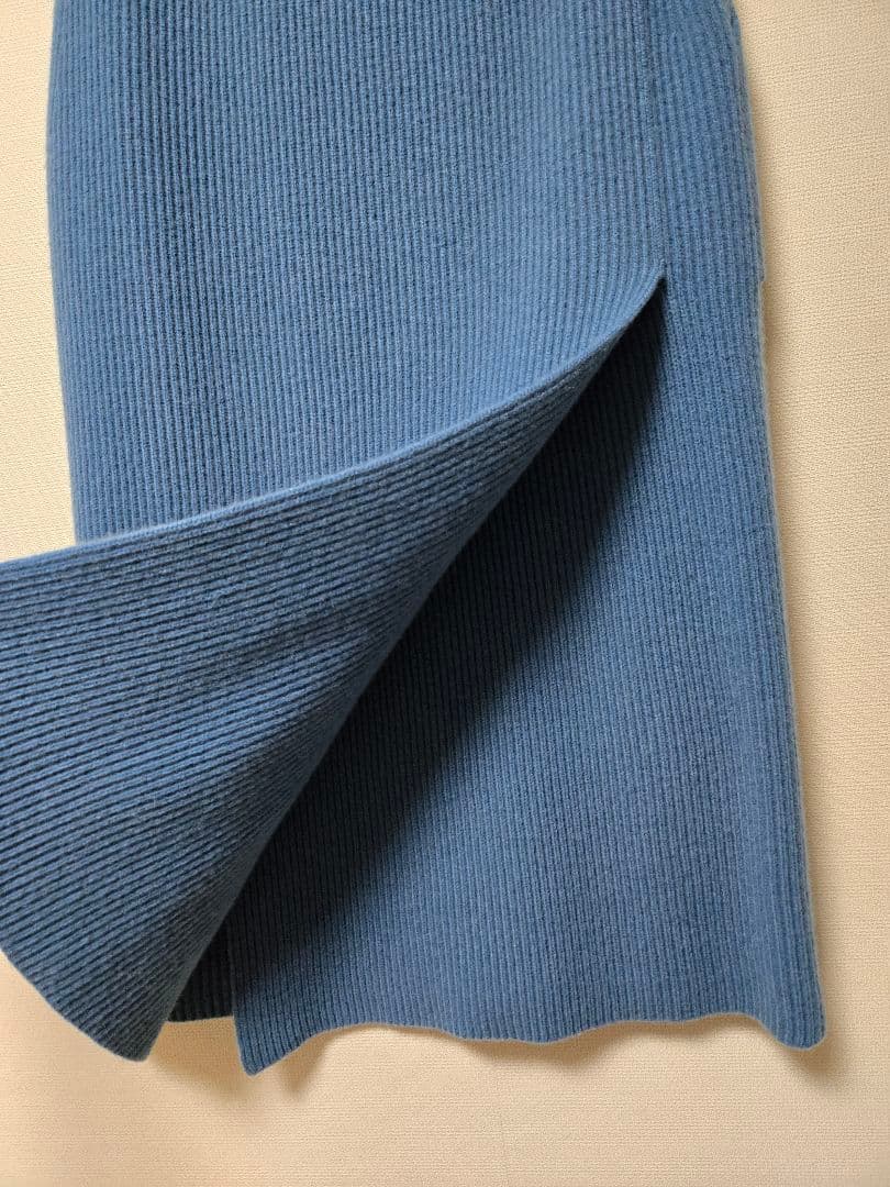 Drawer　ドゥロワー　9G畦編みバックラップニットスカート