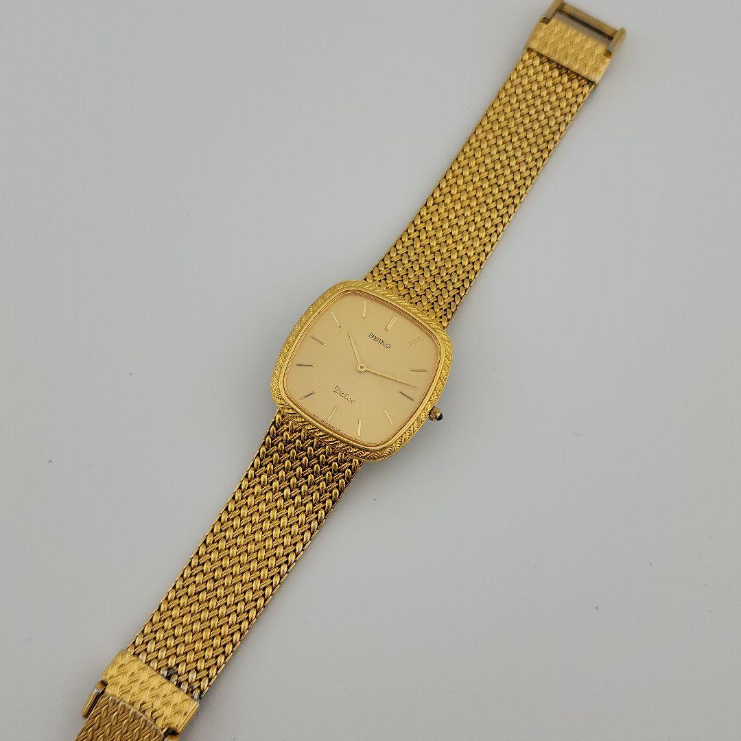 【稼働 新品電池】セイコー ドルチェ 8N40-5040 ゴールド文字盤