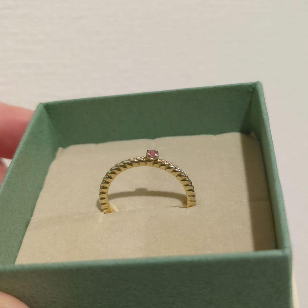 【t2187trinn7】ゴールドトルマリンリング　nojess 　11号