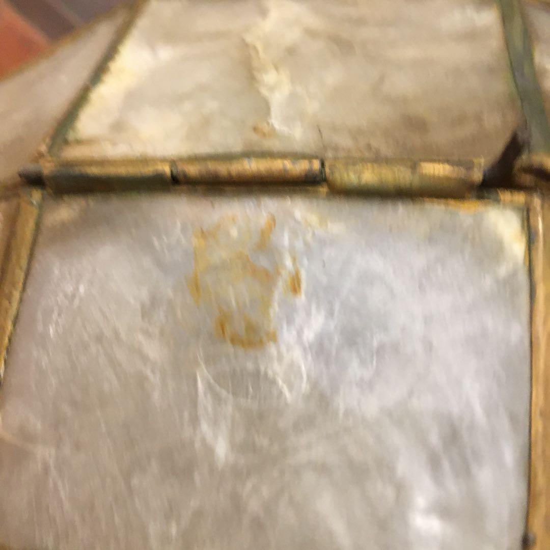 アンティーク　ランプシェード　螺鈿