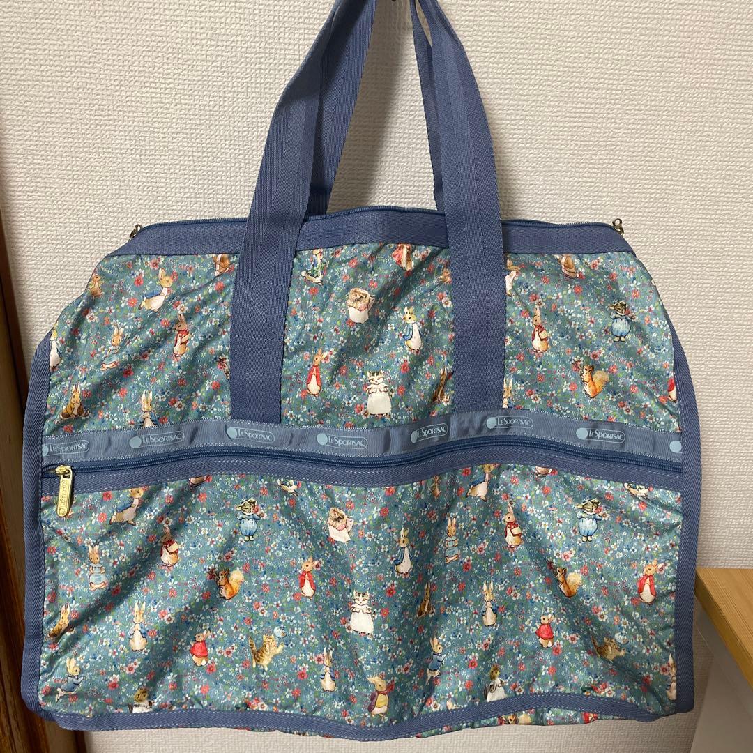 レスポートサック　ボストンバッグピーターラビット　大容量　ポーチつき