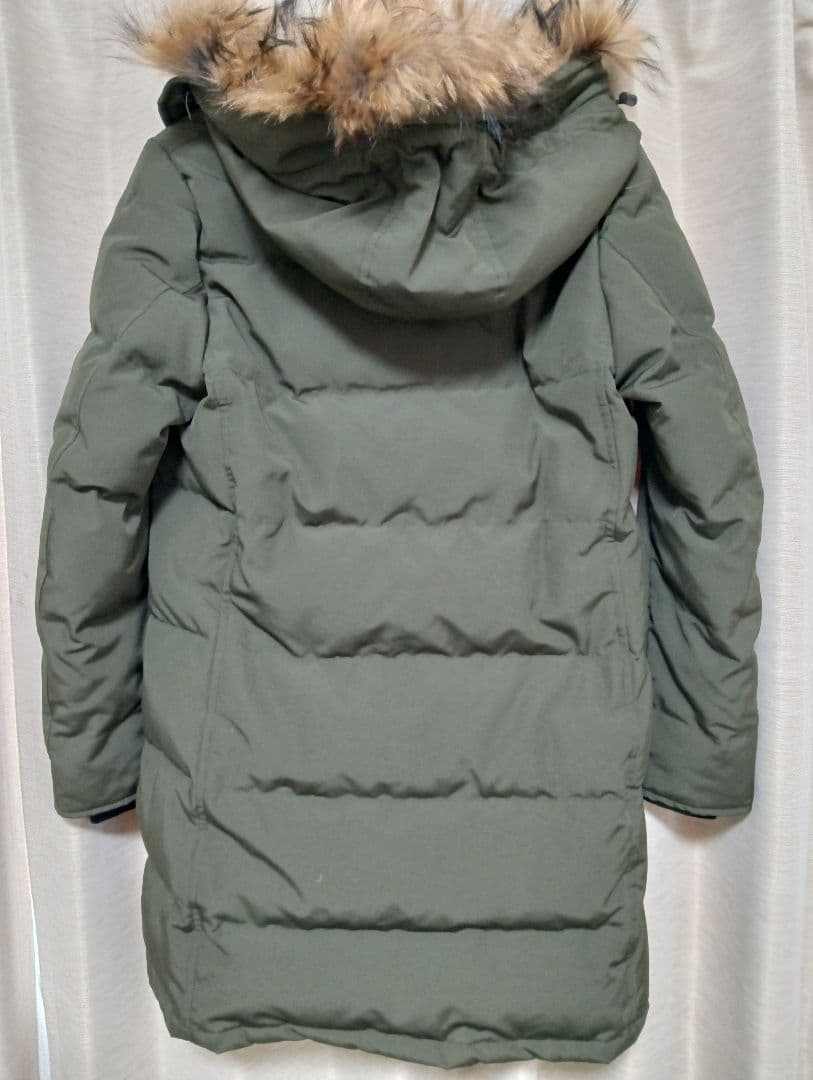 美品DANTON ファー付きロングダウンジャケット36