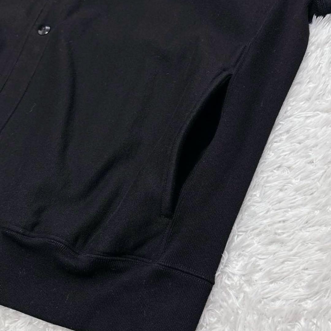 美品✨blurhms ブラームス スナップカーディガン スウェット 黒 L 3