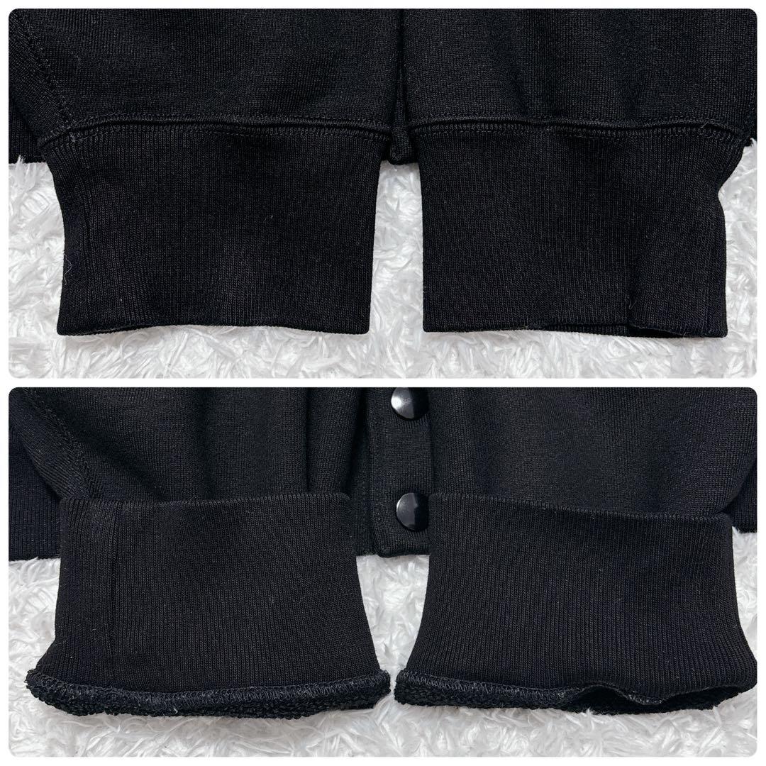 美品✨blurhms ブラームス スナップカーディガン スウェット 黒 L 3