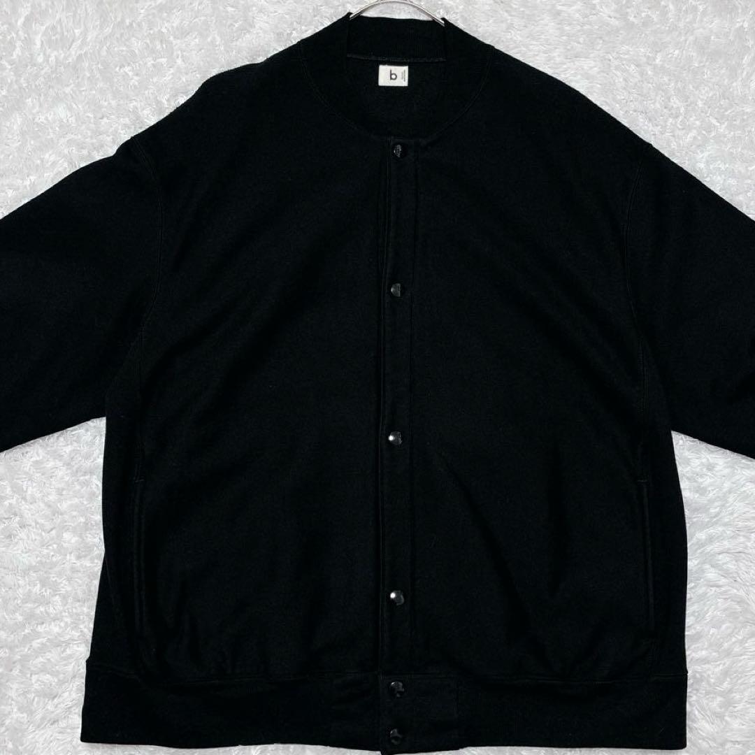 美品✨blurhms ブラームス スナップカーディガン スウェット 黒 L 3