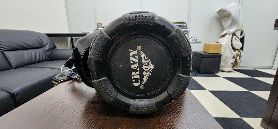 CRAZY ゴルフバッグ 　蝶と薔薇　刺繍