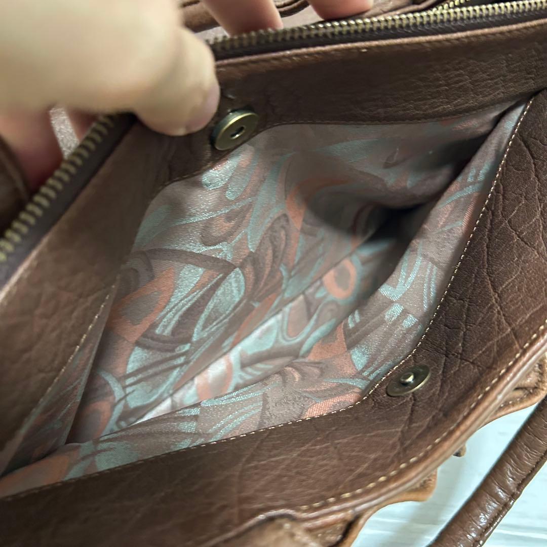 美品 IBIZA レディース ハンドバッグ ミニボストンバッグ ペッカリー