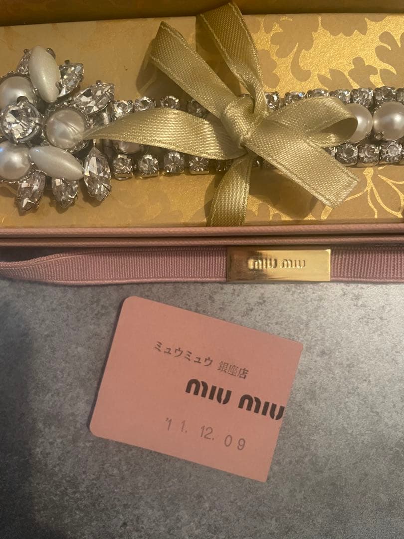 美品☆正規品☆MIU MIU☆ビジュー☆ブレスレット☆