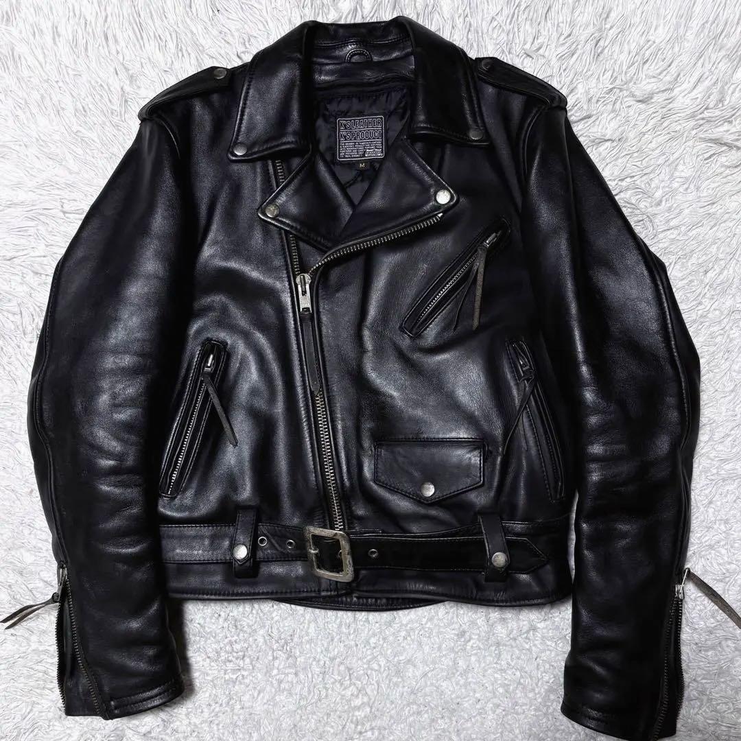ガーラ ✨KADOYA ライナー付き ダブルライダースジャケット 牛革