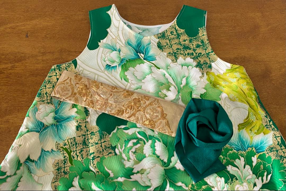 3237 着物　リメイク　ドレス　ワンピース