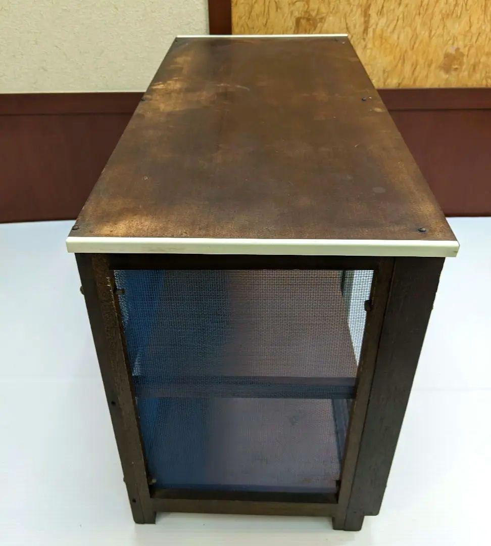 蠅張　水屋　昭和レトロ　ヴィンテージ　アンティーク　戸棚　キャビネット