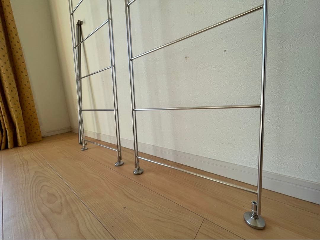 無印良品 ステンレスユニットシェルフ 帆立212.5cm 2本 ※帆立のみ