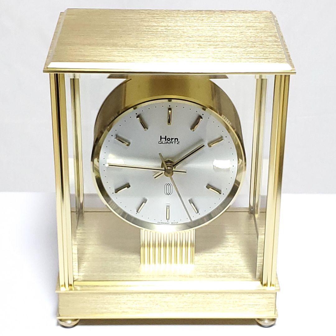 Horn Quartz GERMANY MOVE 置時計 金色 ゴールド お洒落