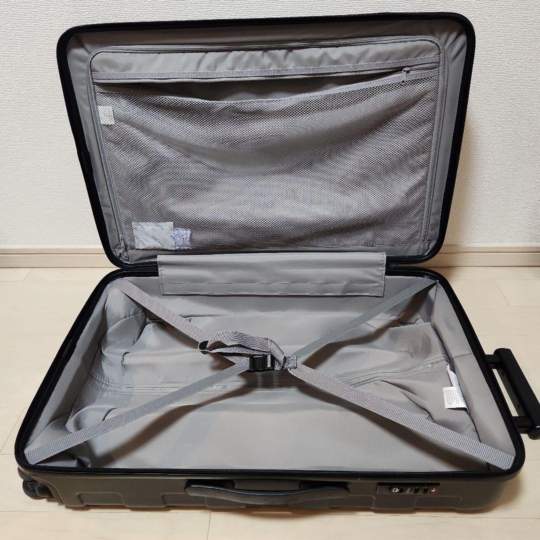 【美品】無印良品 バーを自由に調節できる　ハードキャリーケース（62L）黒