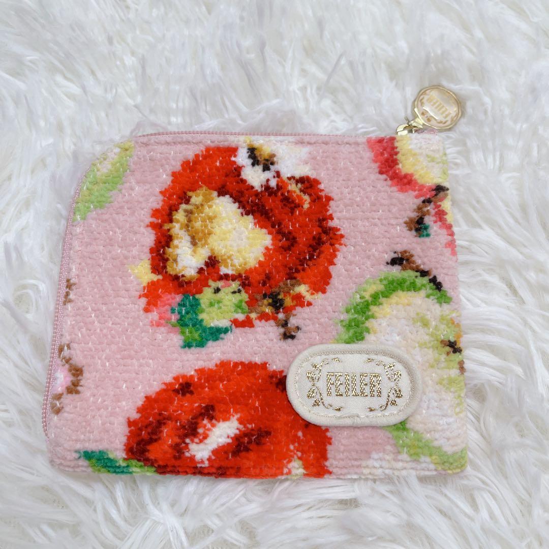 FEILER ハローキティ HELLOKitty フェイラー L字型ポーチ