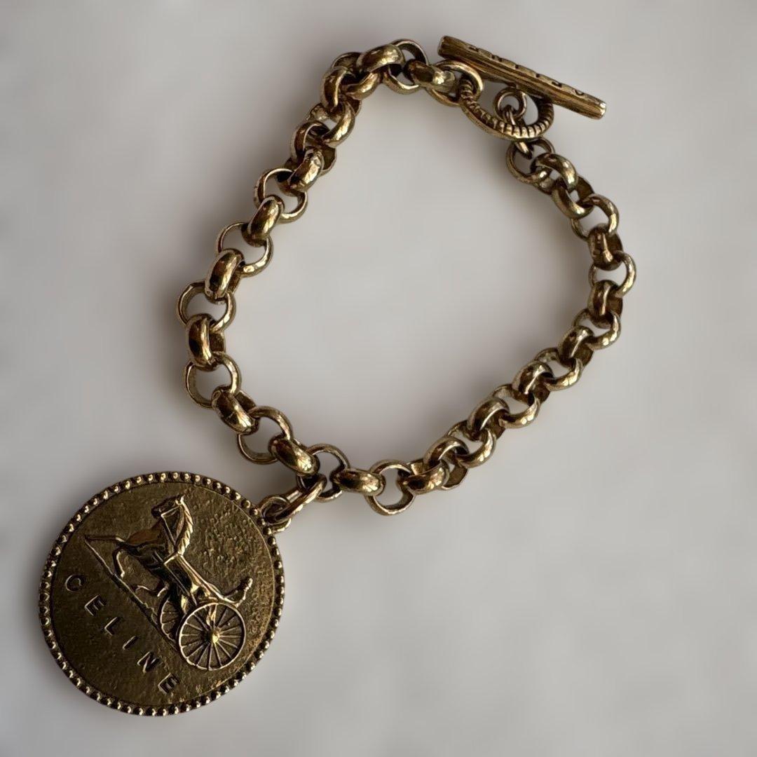 【激レア】CELINE bracelet✨セリーヌブレスレット バングルGOLD