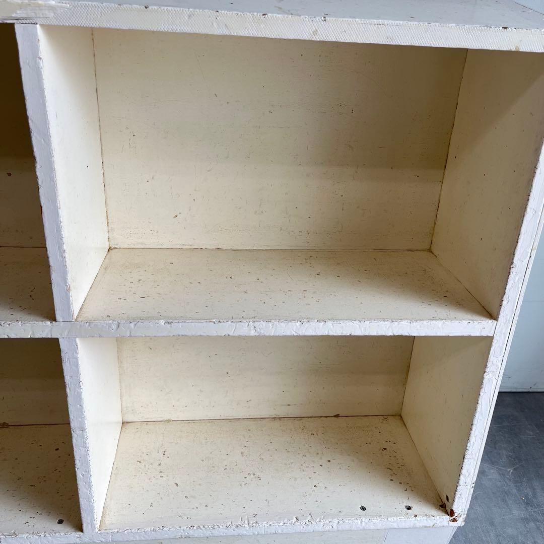 ヴィンテージ シャビー 本棚 チェスト 棚 飾り棚 ホワイト レトロ