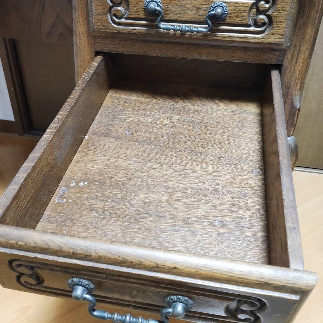 木製 アンティークデスク ヴィンテージ 机 海外輸入家具 東欧製 猫脚