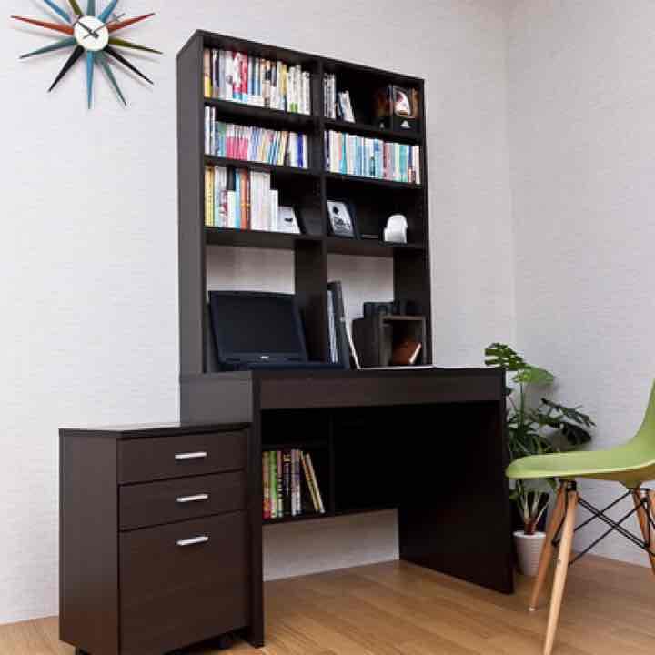 送料無料！！上下棚付きデスク