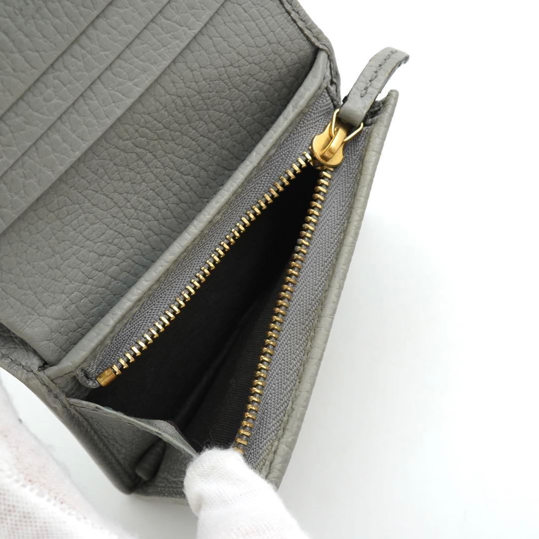 ✨未使用展示品✨ GUCCI ミニ財布　マーモント　エンボスロゴ　GG グレー