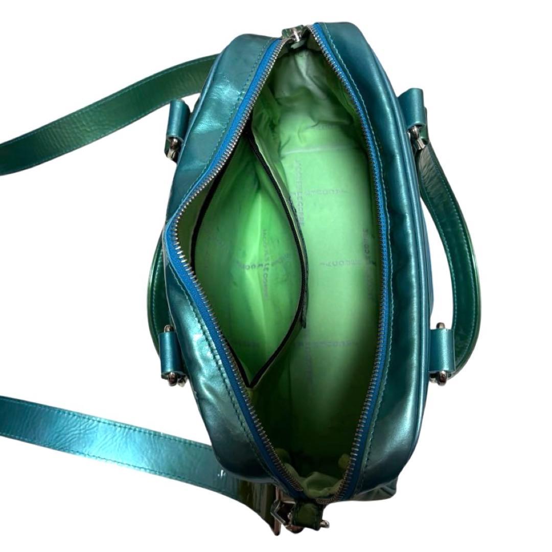 ジャックルコー　リスボン　2way　ハンドバッグ　リスボン　エナメル　バイカラー