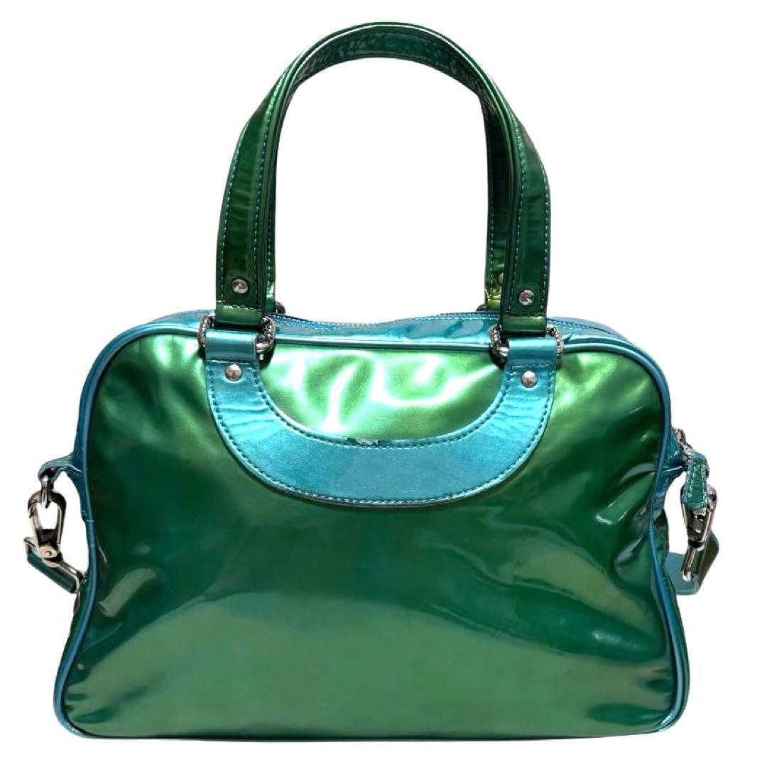 ジャックルコー　リスボン　2way　ハンドバッグ　リスボン　エナメル　バイカラー