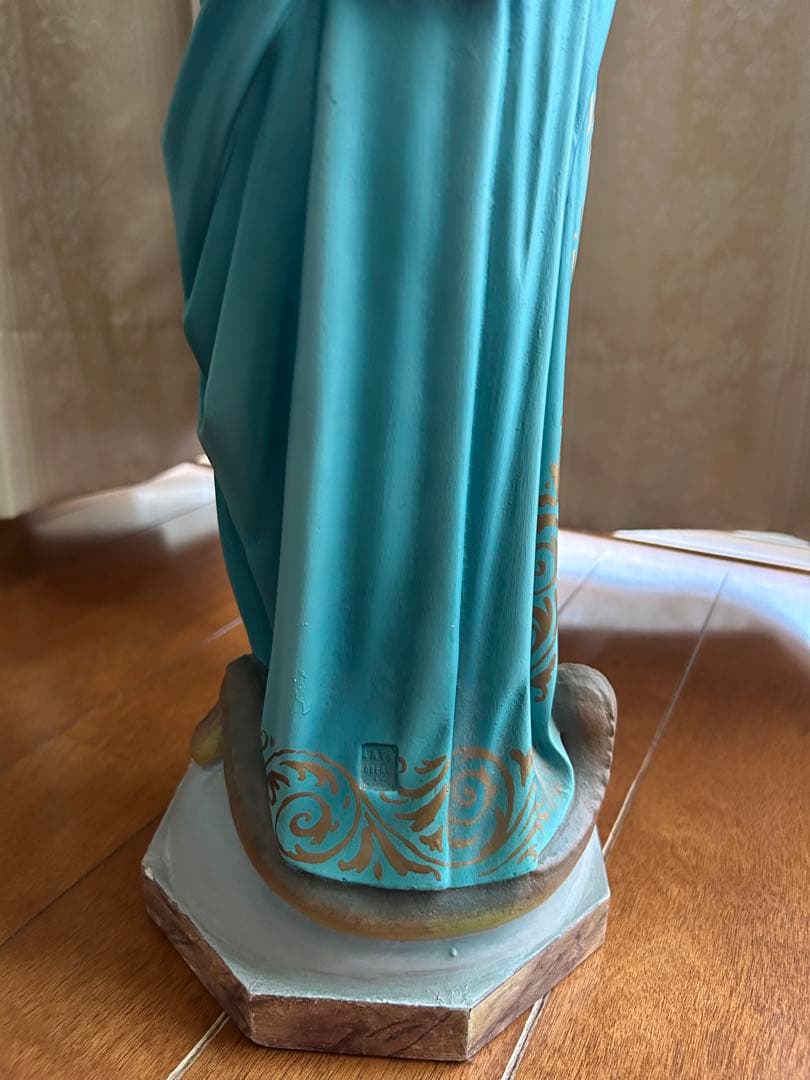 【超超希少美48cm】✞ 聖母マリアの連祷像　宗教彫刻