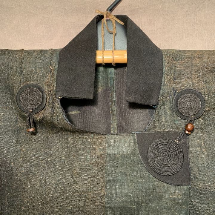 大正時代の麻古布！【 羽織ジャケット リメイク】襤褸 ボロ